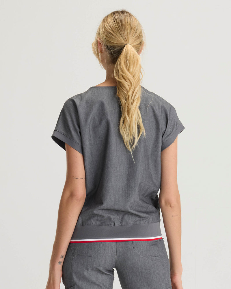 FYSEL® Lanai Rib Band Scrub Top (Final Sale)