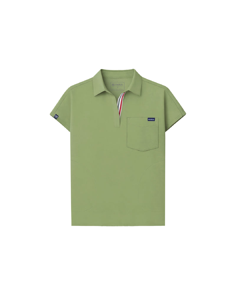 FYSEL® Capri Collared Scrub Top