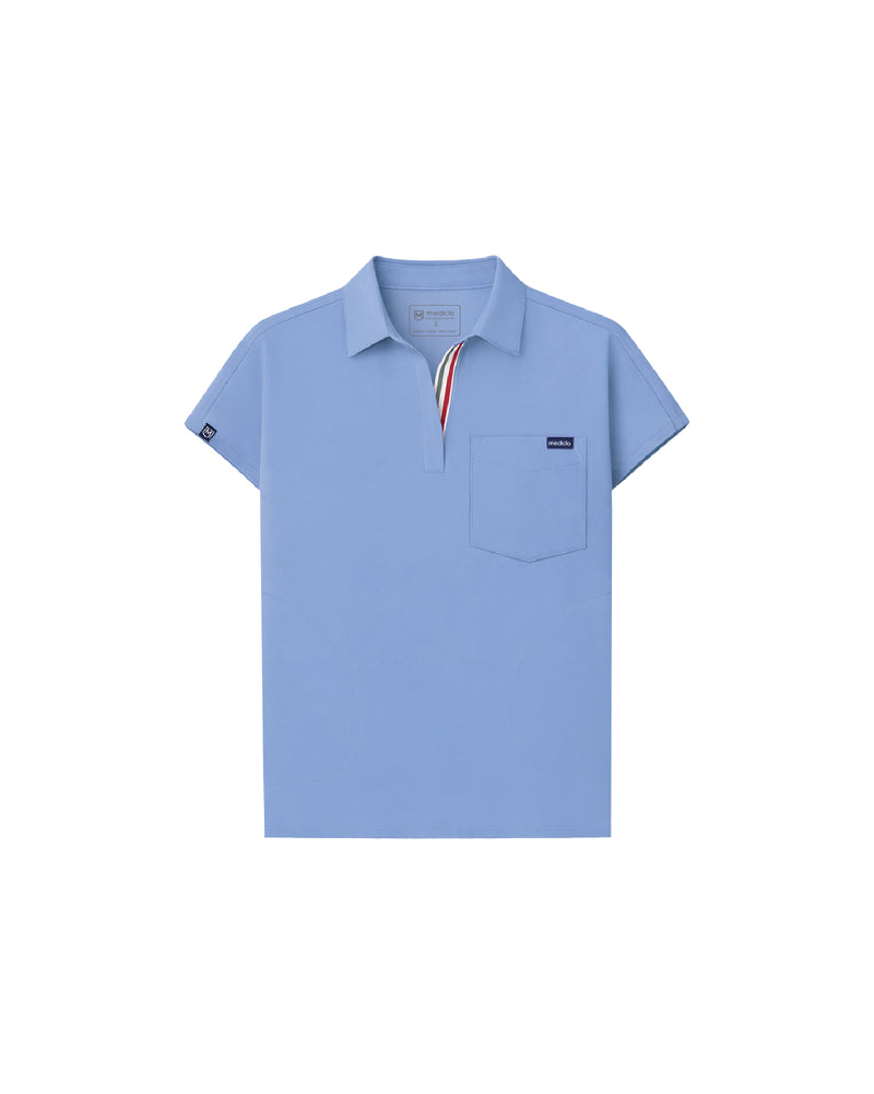 FYSEL® Capri Collared Scrub Top