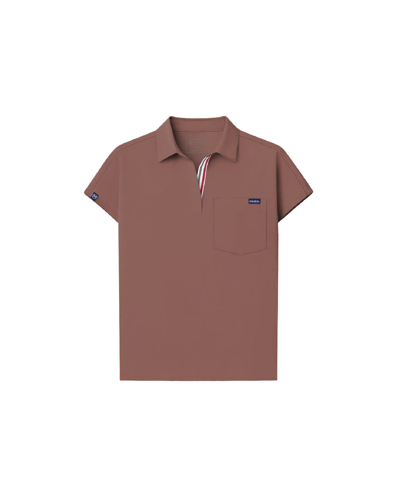 FYSEL® Capri Collared Scrub Top (Final Sale)