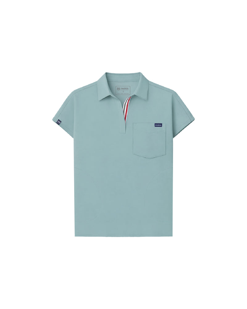 FYSEL® Capri Collared Scrub Top