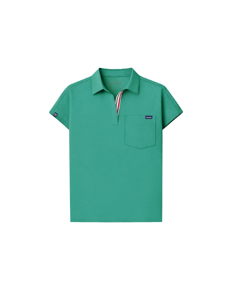 FYSEL® Capri Collared Scrub Top