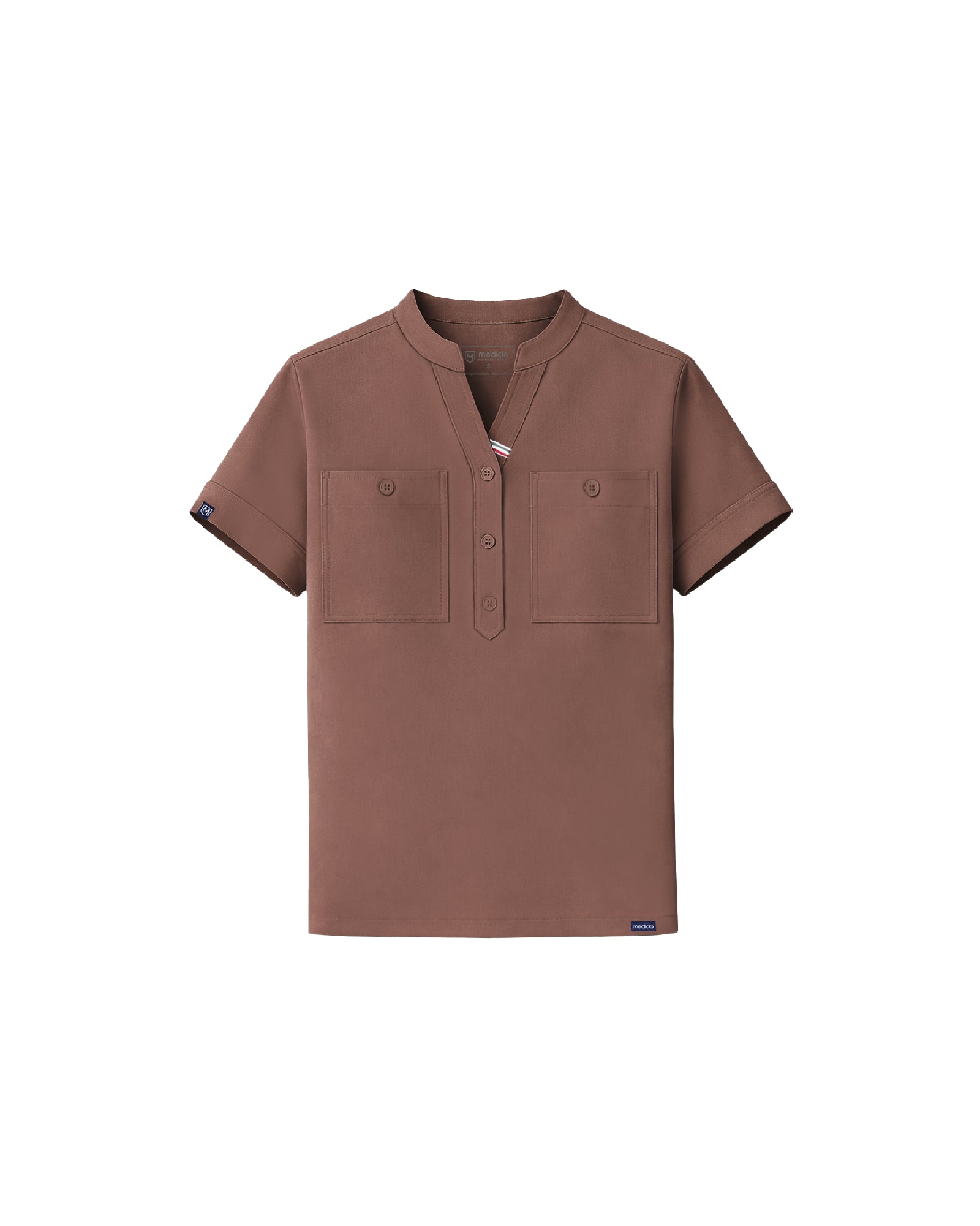 FYSEL® Fiji Banded Collar Scrub Top