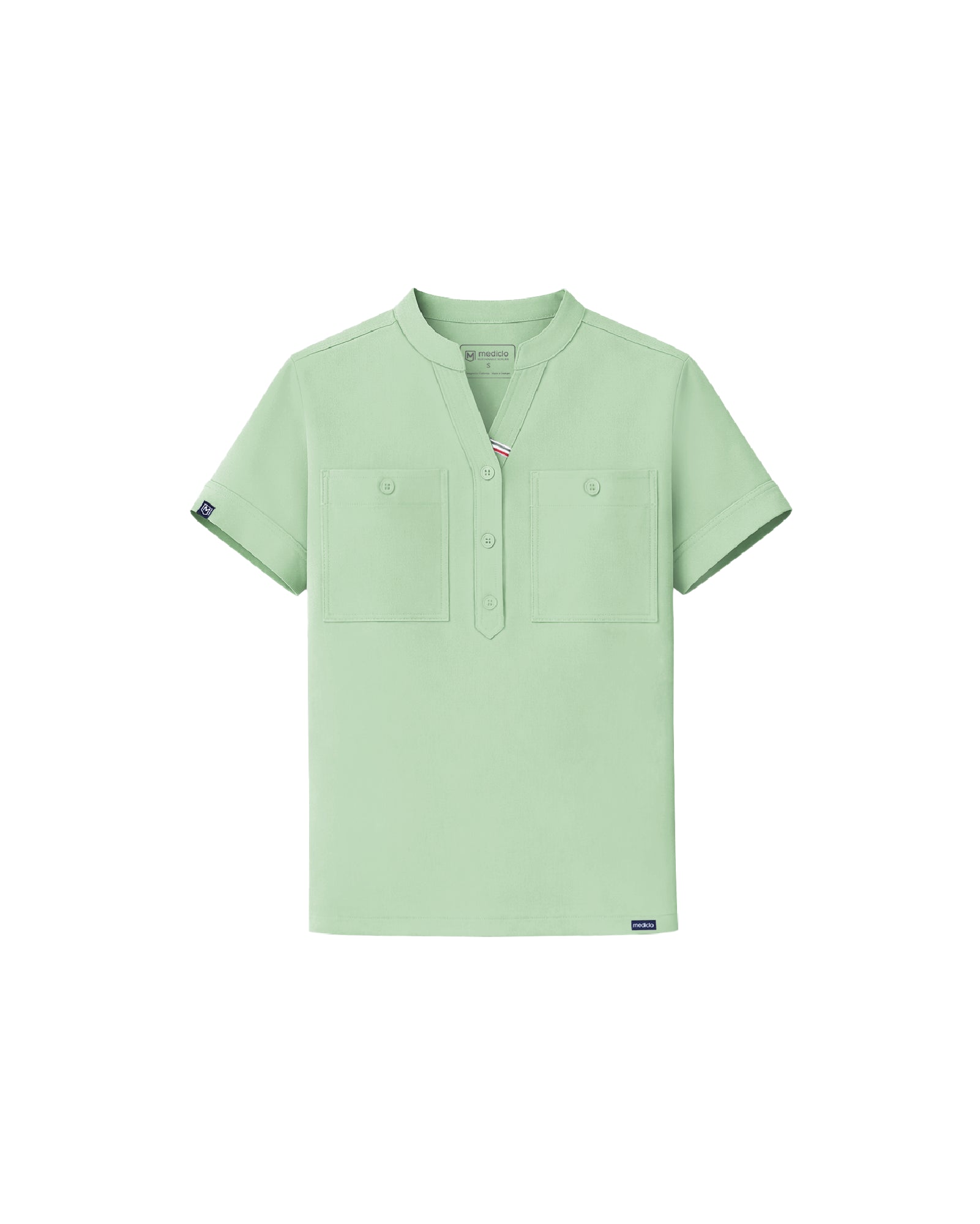 FYSEL® Fiji Banded Collar Scrub Top