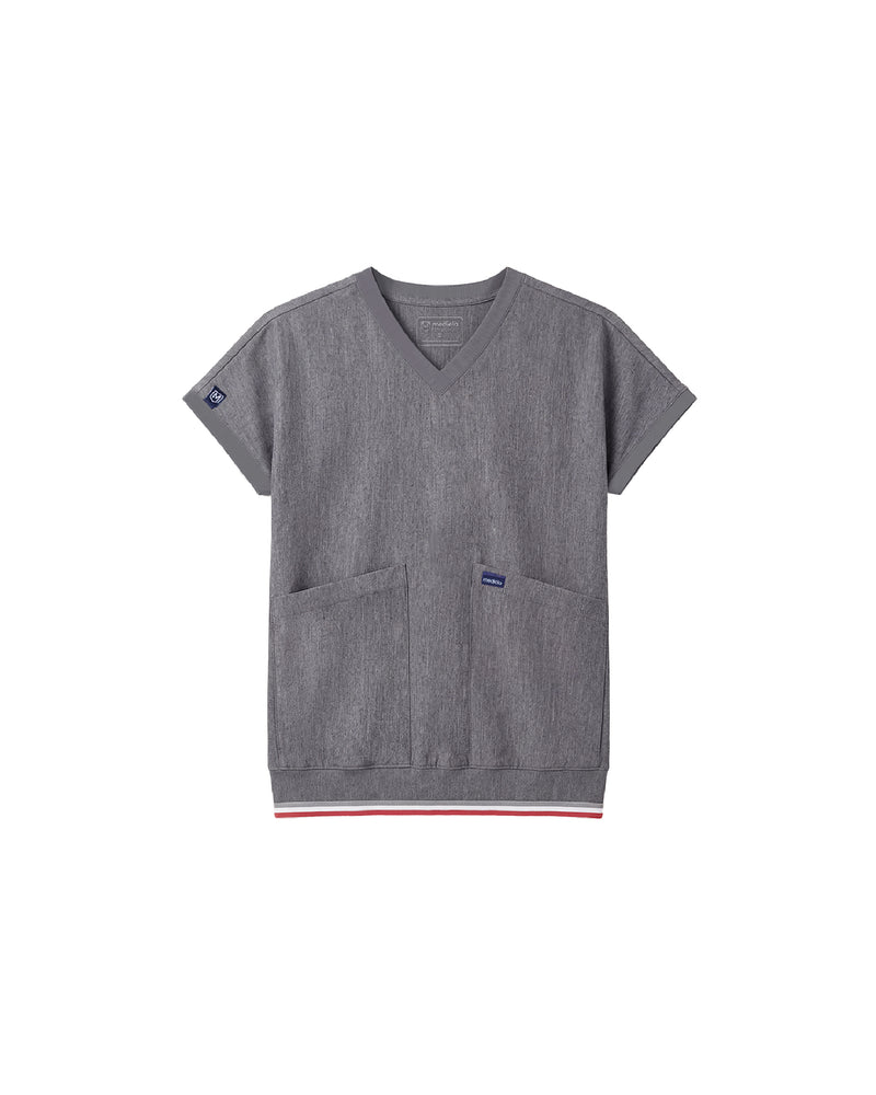 FYSEL® Lanai Rib Band Scrub Top (Final Sale)