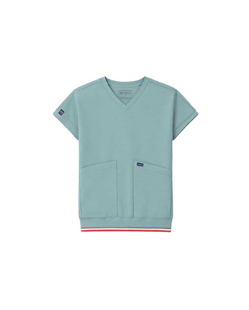 FYSEL® Lanai Rib Band Scrub Top (Final Sale)