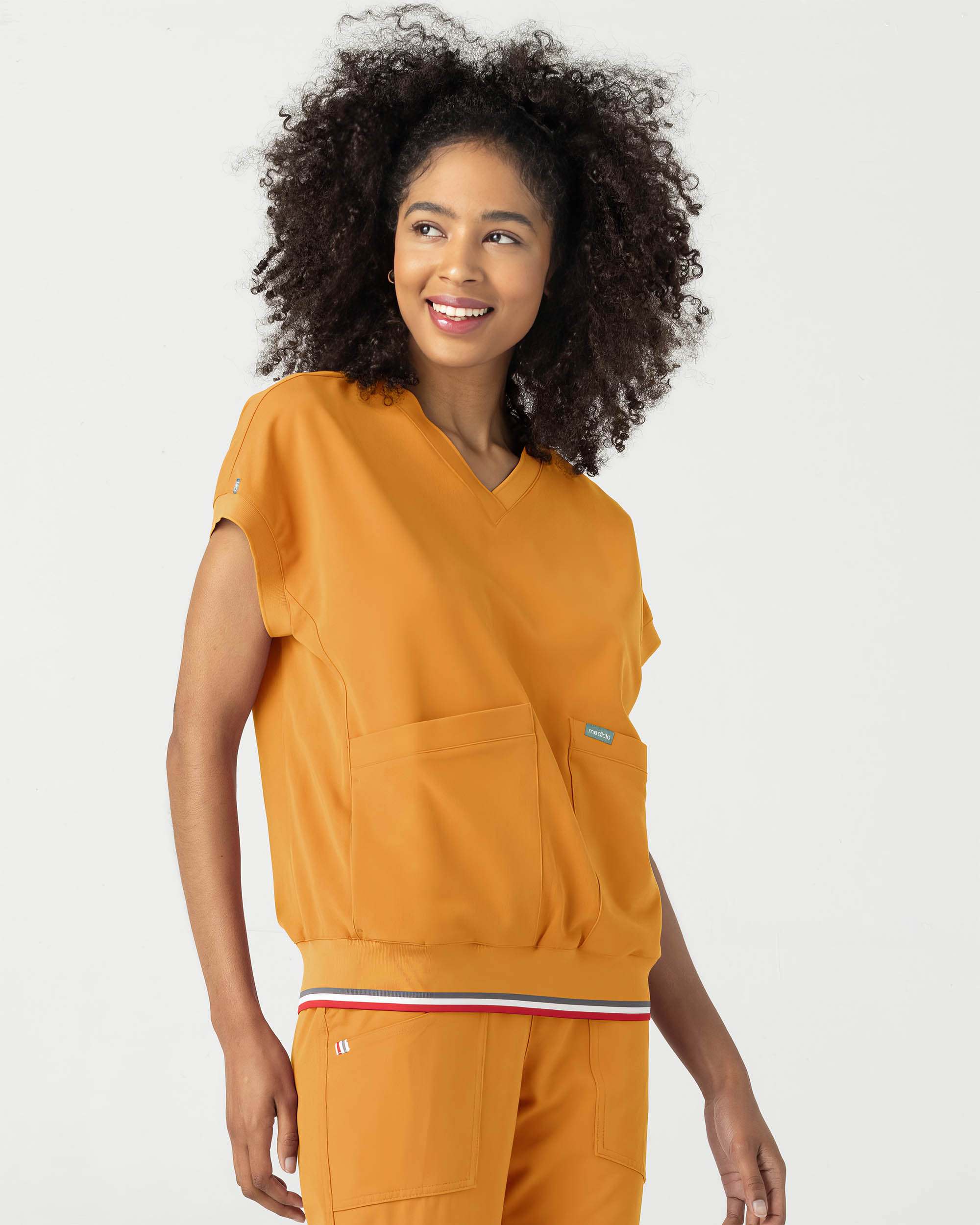 FYSEL® Lanai Rib Band Scrub Top (Final Sale)
