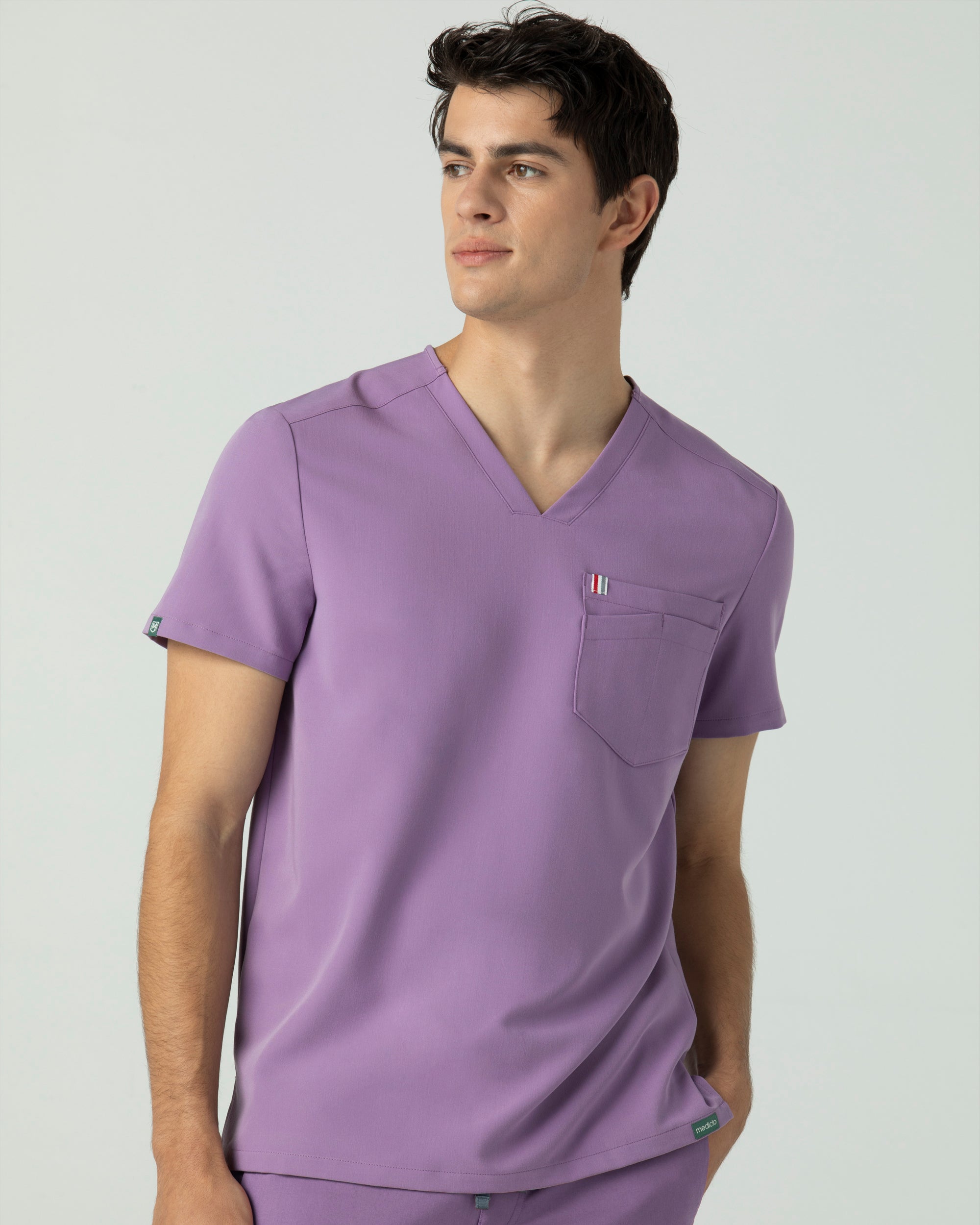 Mediclo Men's Crevan 3-Pocket Scrub Top Bottle - Main Image