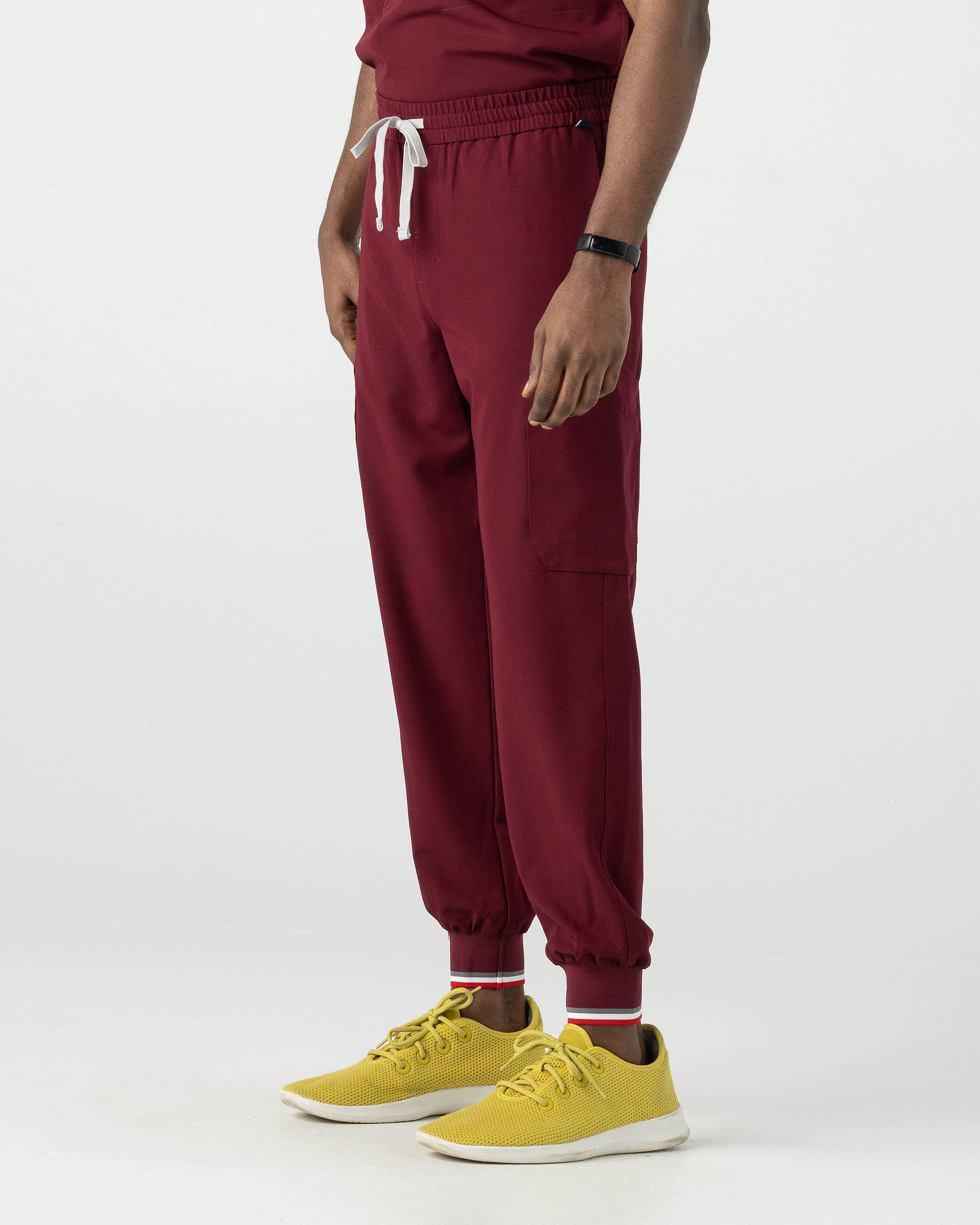 Burgundy jogger pants online