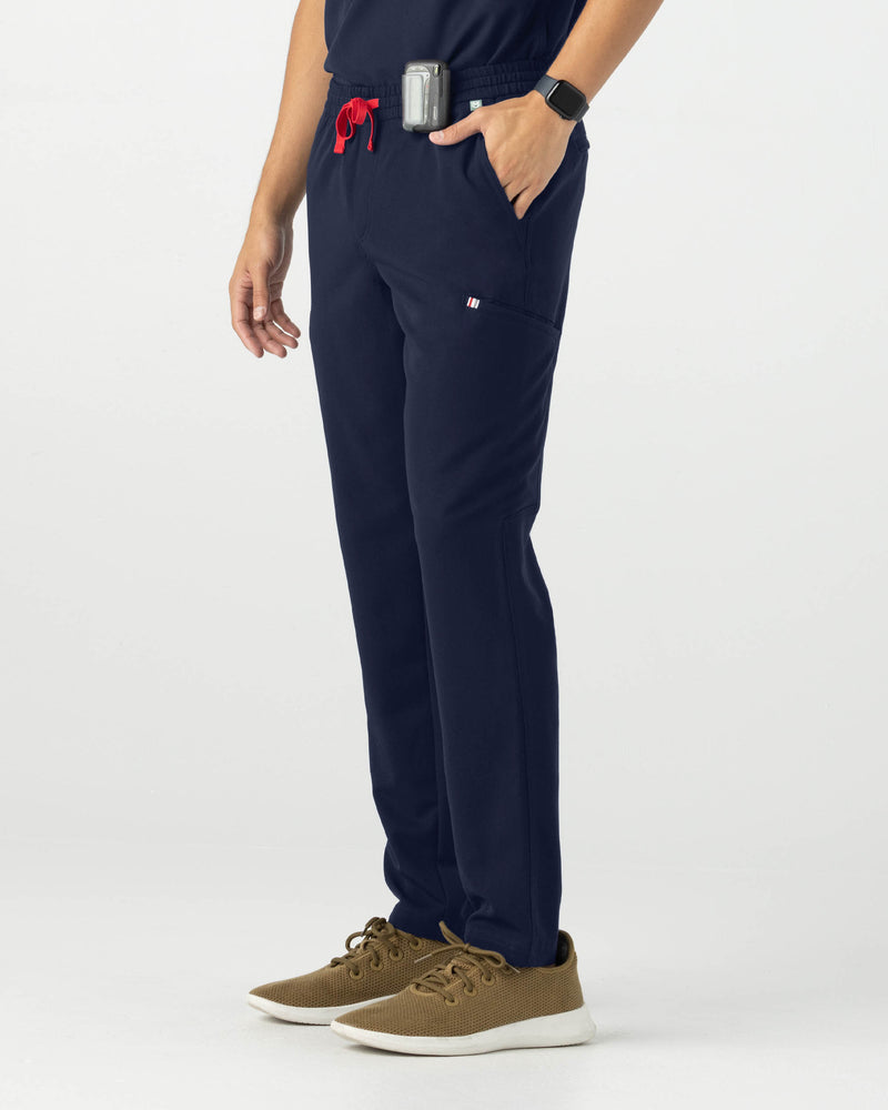 Navy Sable Classic Scrub Pants Fysel - Side View