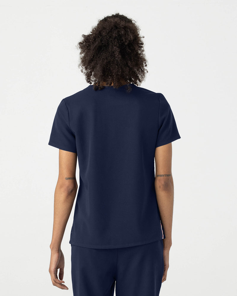 Navy Sal Essential Scrub Top Fysel - Back View