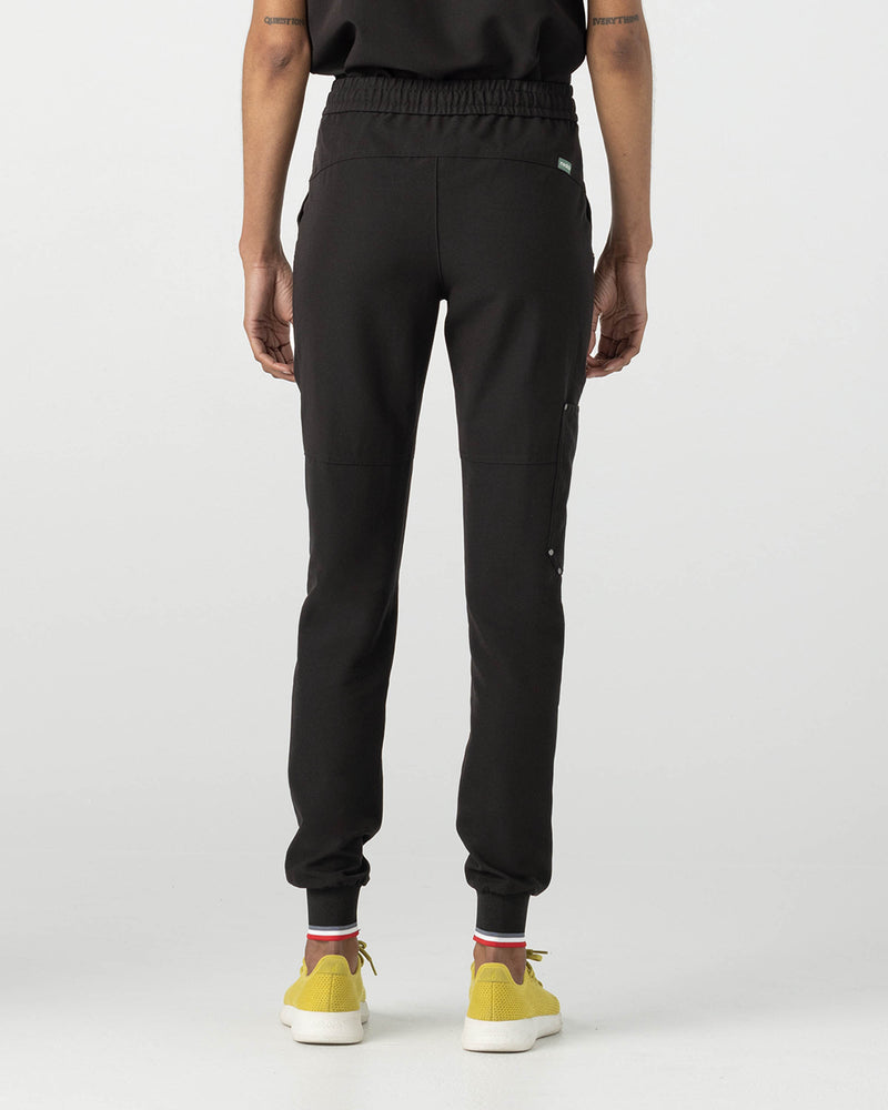 Black Catalina Jogger Scrub Pants Fysel - Back View
