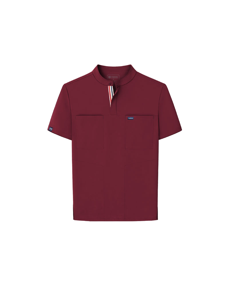 FYSEL® Skye Banded Collar Scrub Top