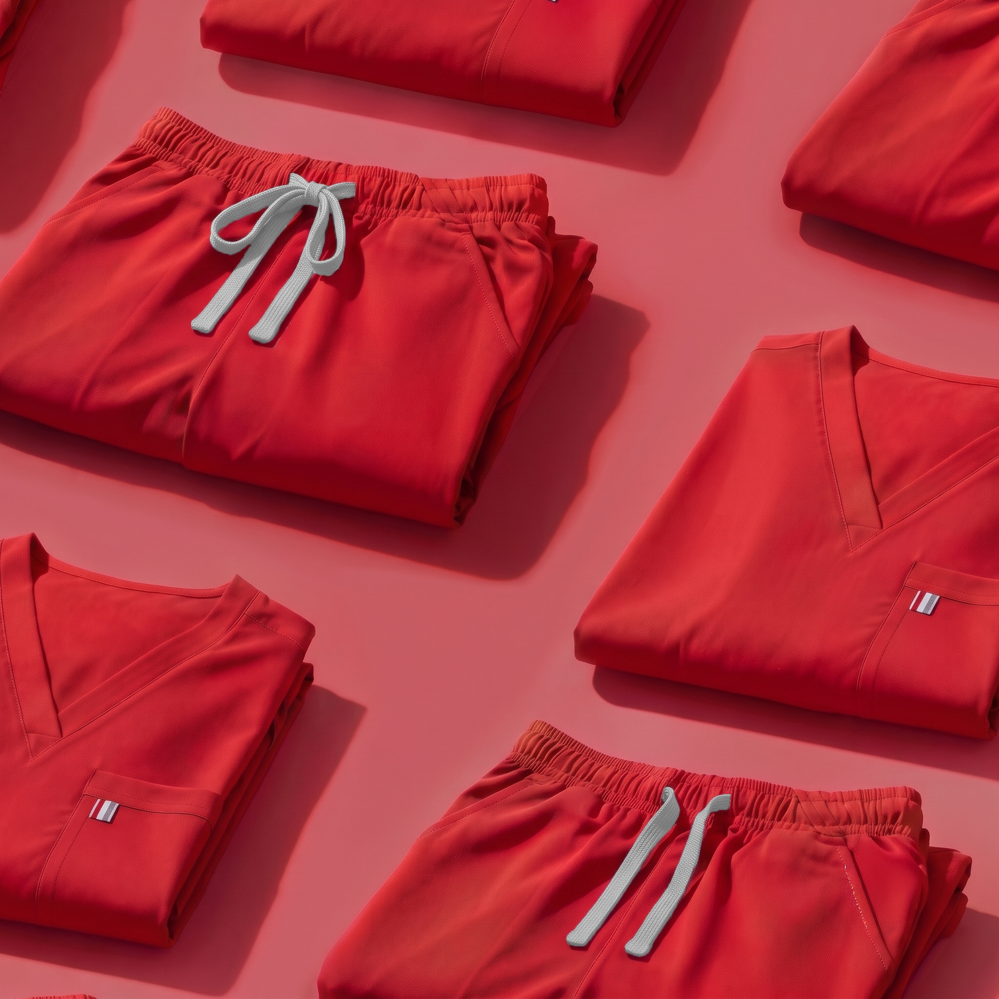 Fire Red Flat Lay
