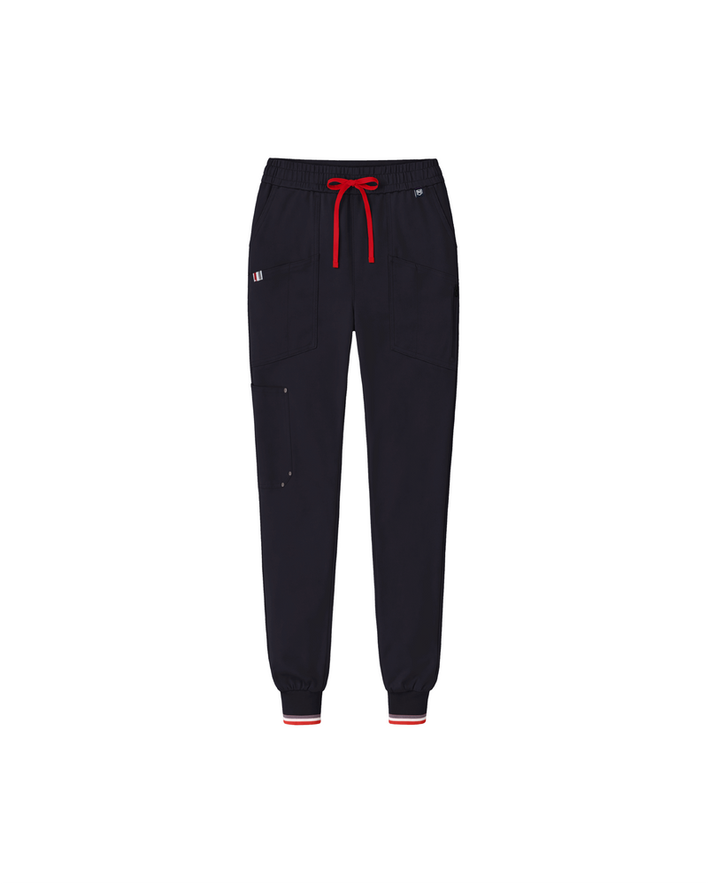 Black Catalina Jogger Scrub Pants Fysel - Flat Lay