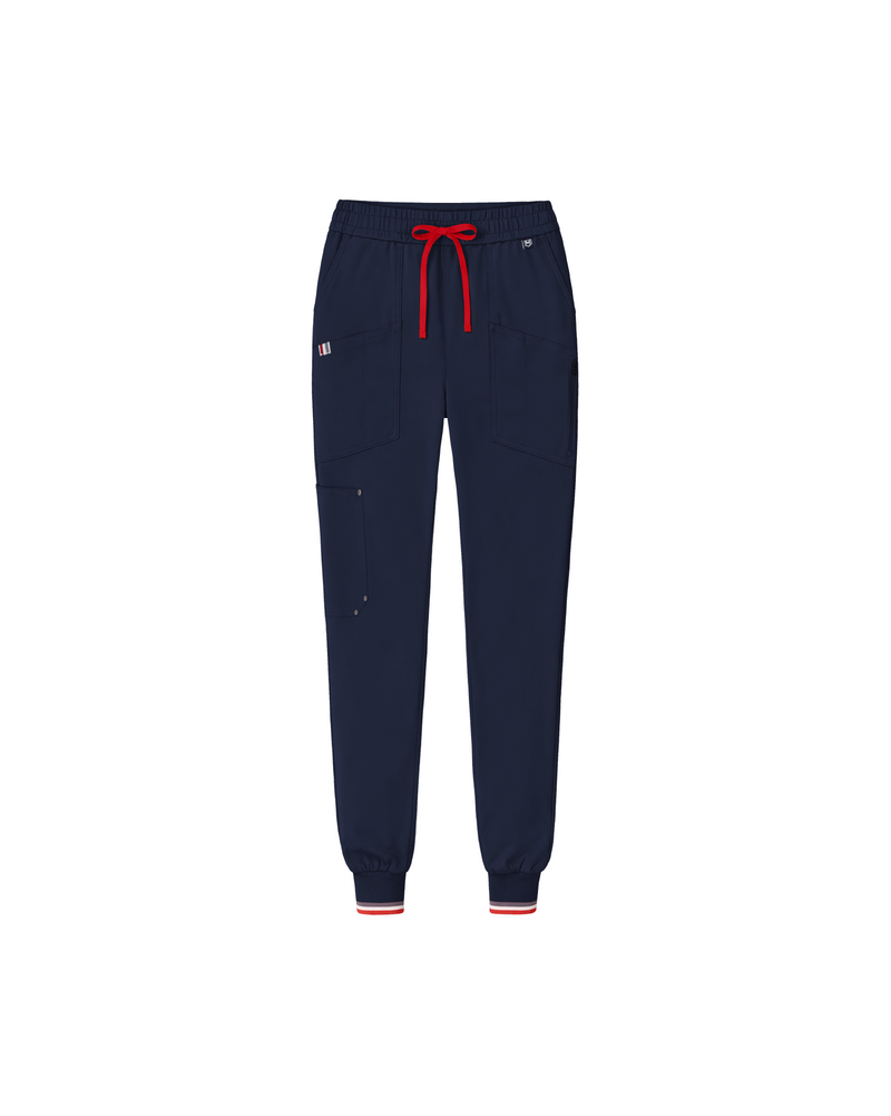 Navy Catalina Jogger Scrub Pants Fysel - Flat Lay