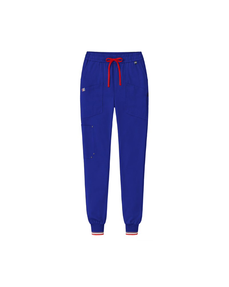 Royal Blue Catalina Jogger Scrub Pants Fysel - Flat Lay