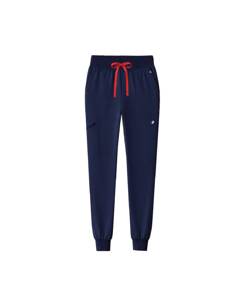 Navy Nova Jogger Scrub Pants Fysel - Flat Lay