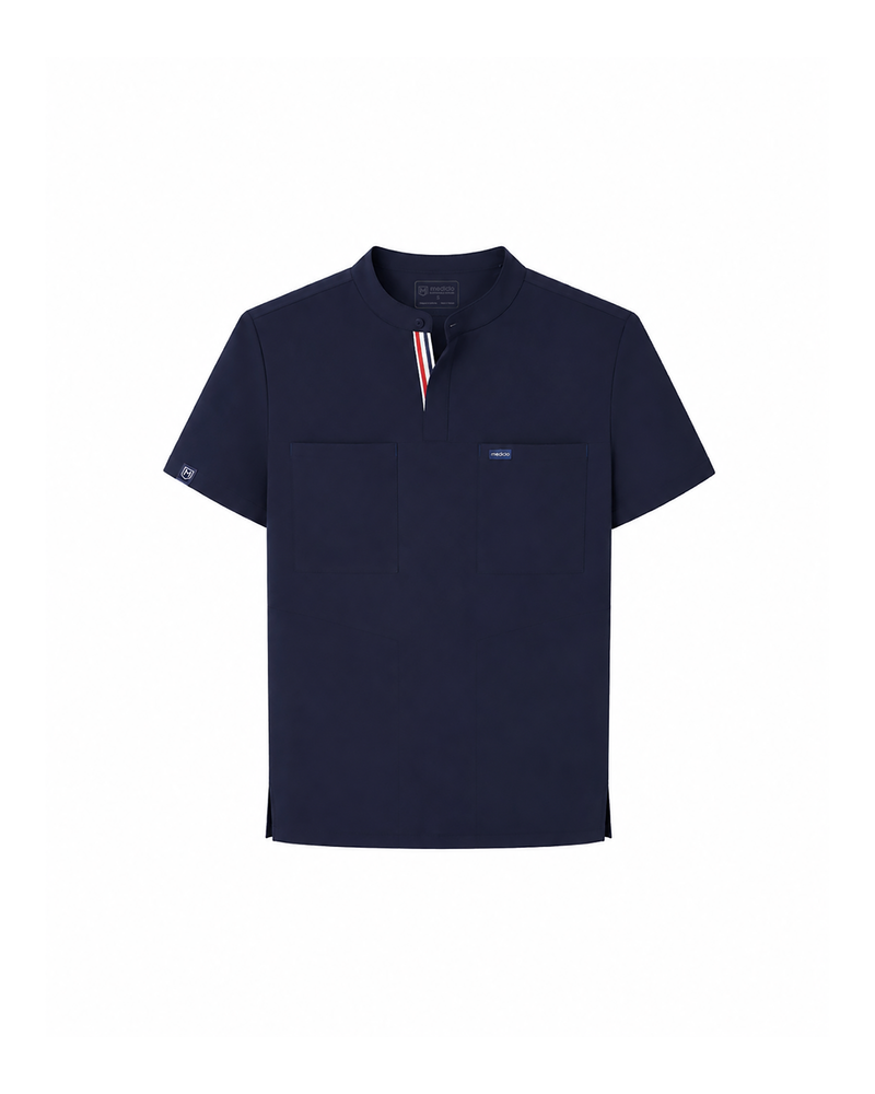 FYSEL® Skye Banded Collar Scrub Top
