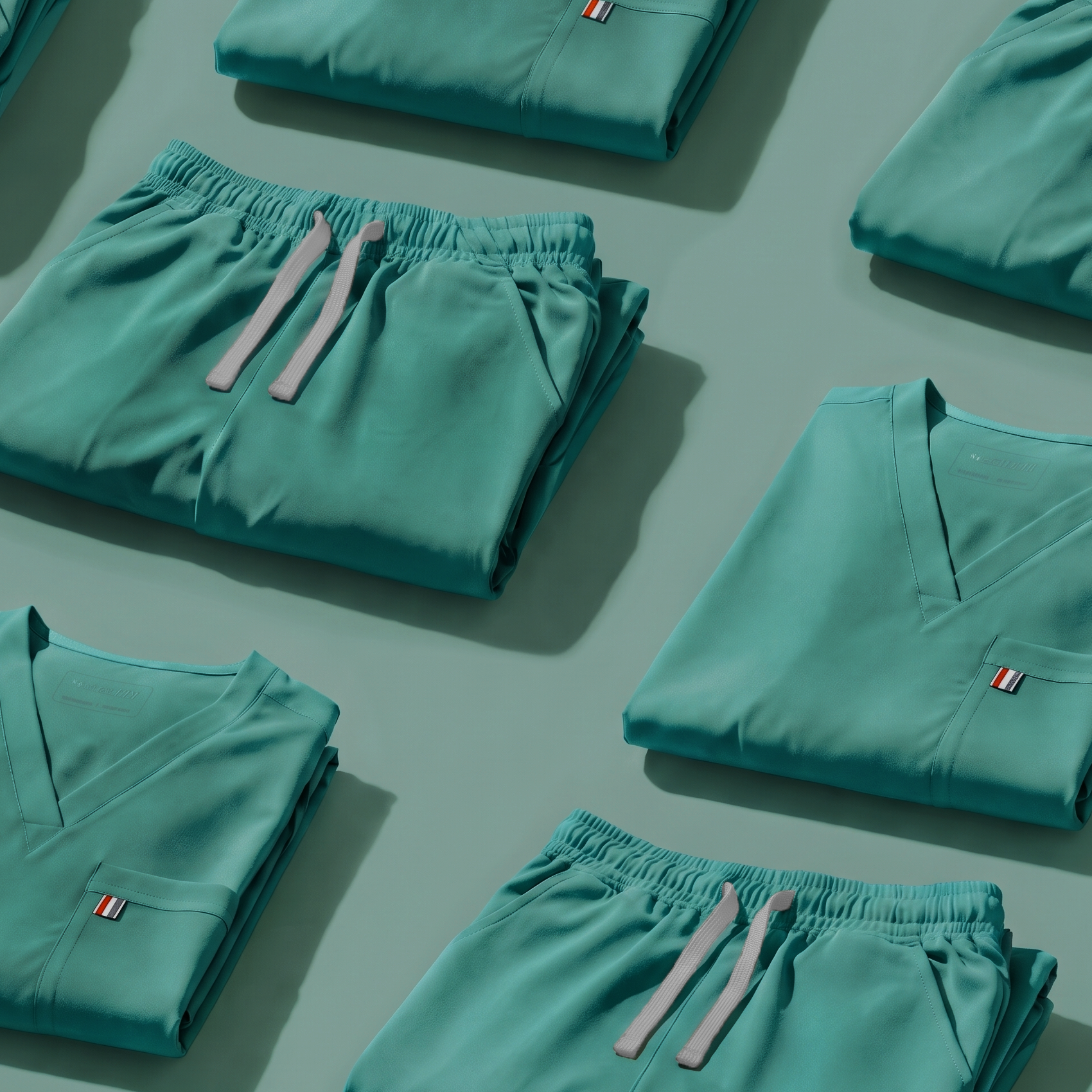Surgical Green Flat Lay