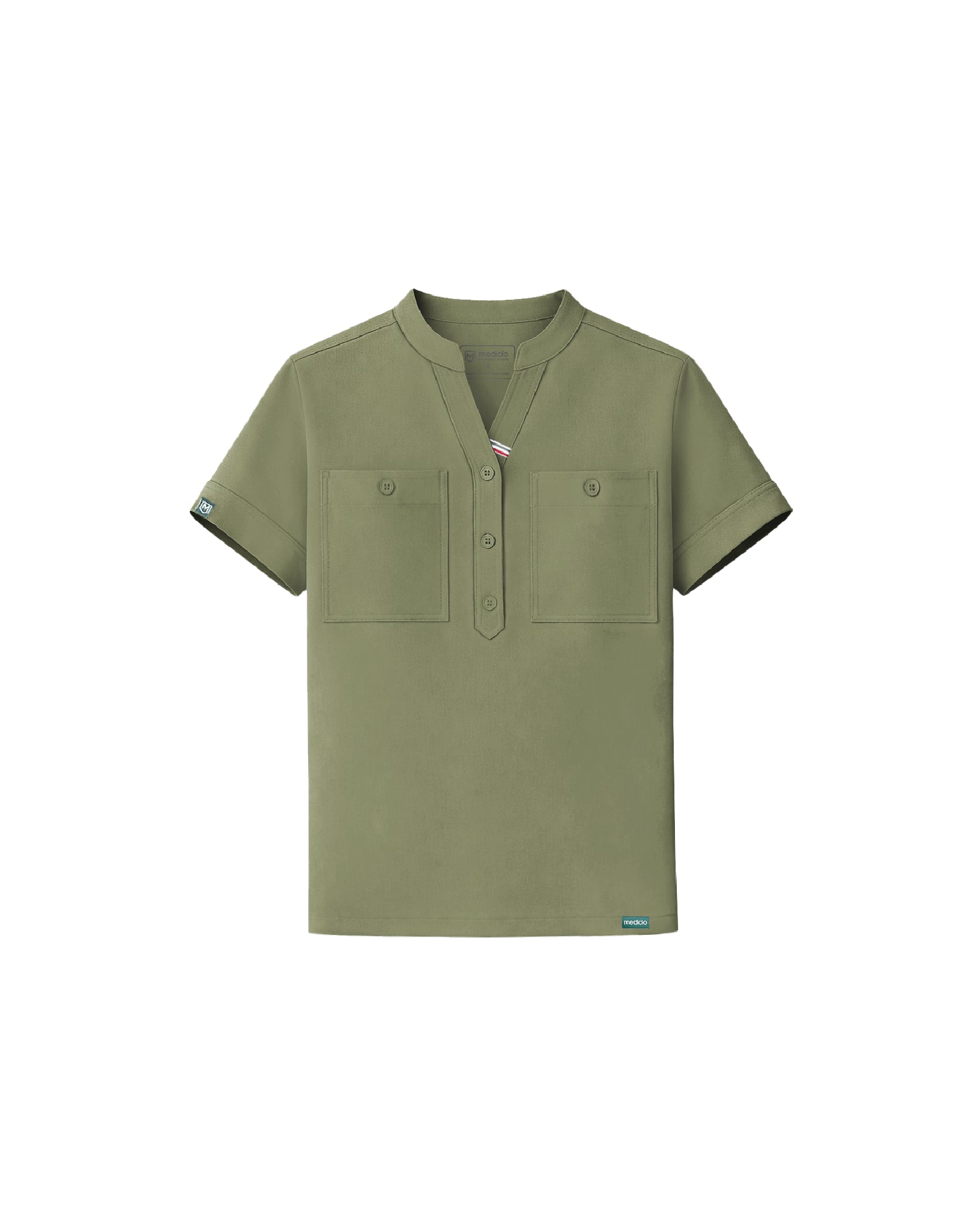 TENCEL™ Fiji Banded Collar Scrub Top