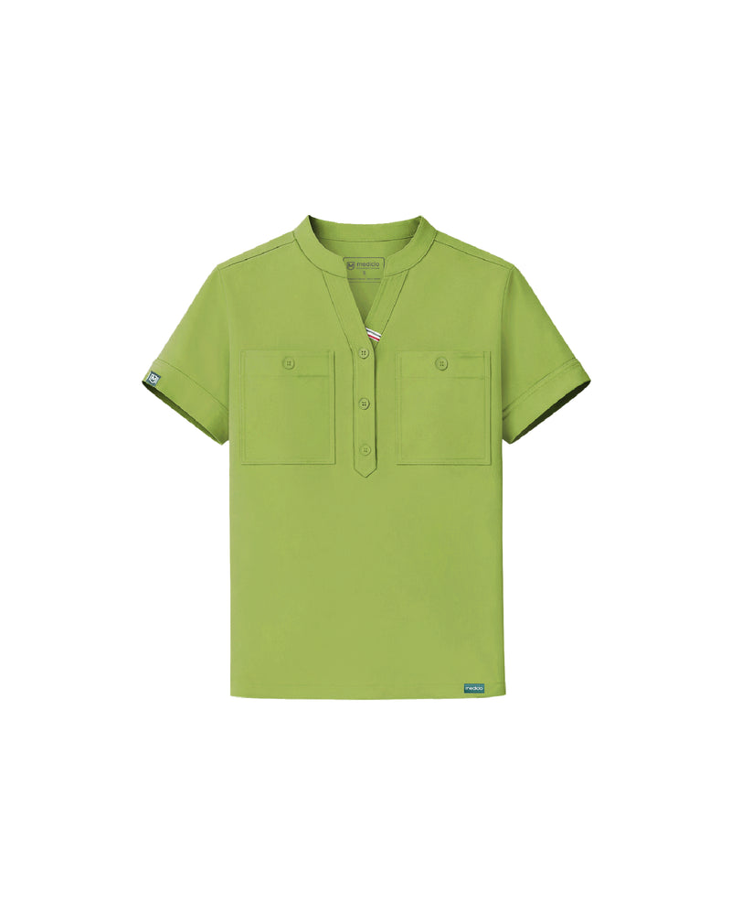 TENCEL™ Fiji Banded Collar Scrub Top (Final Sale)