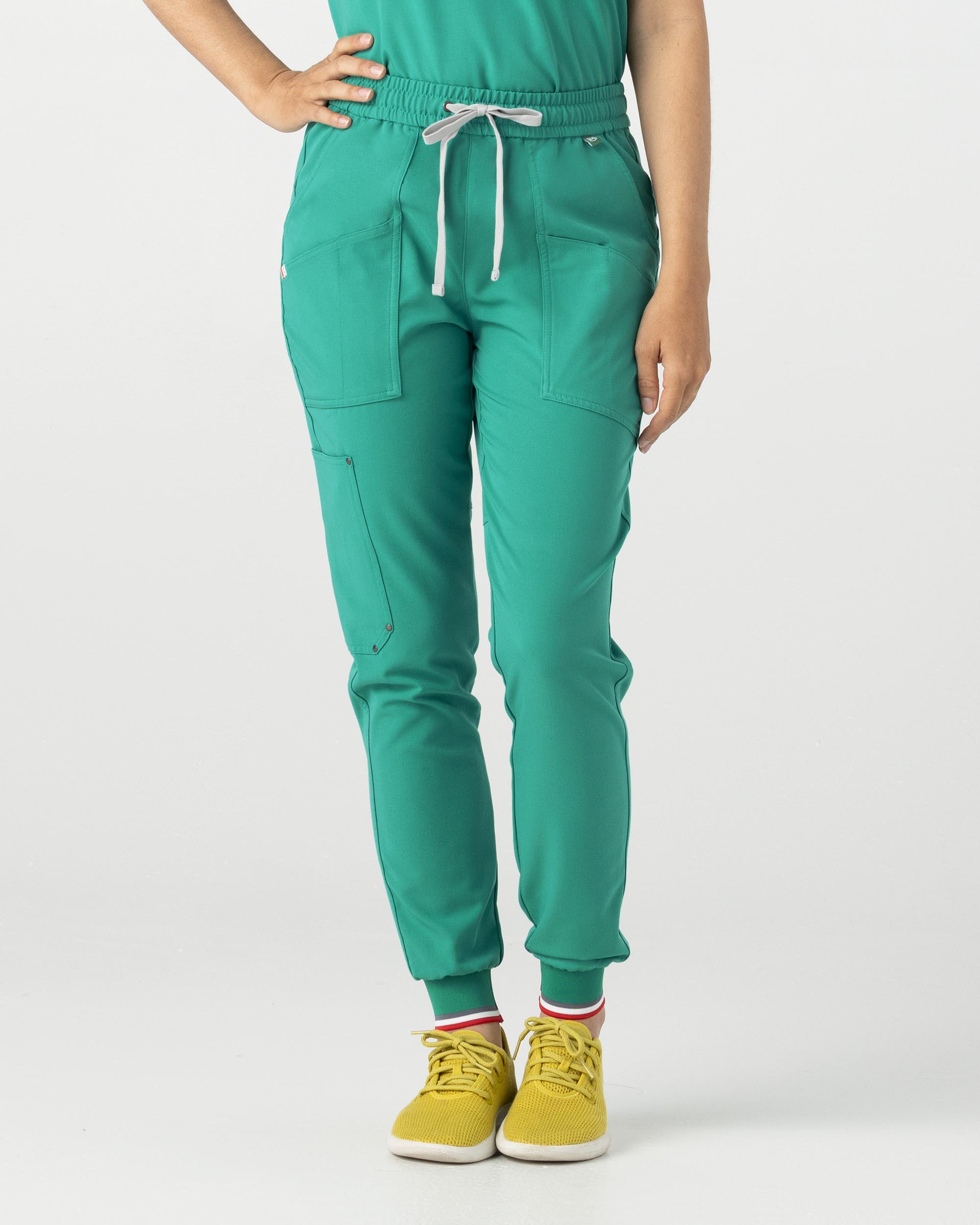 Figs Zamora Joggers Scrub Pants Women's Size XS Green Six Pockets