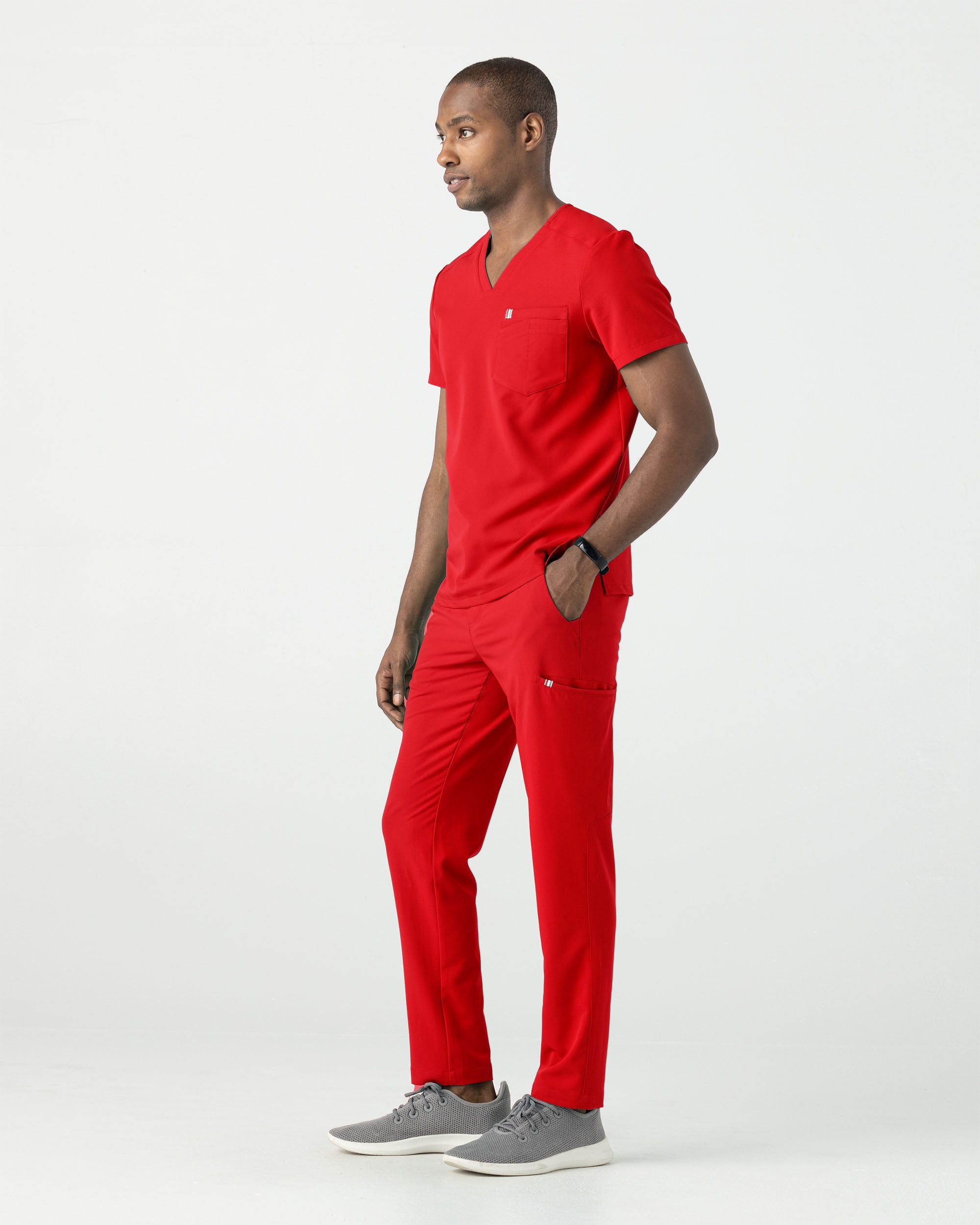 Men's Fire Red Scrubs