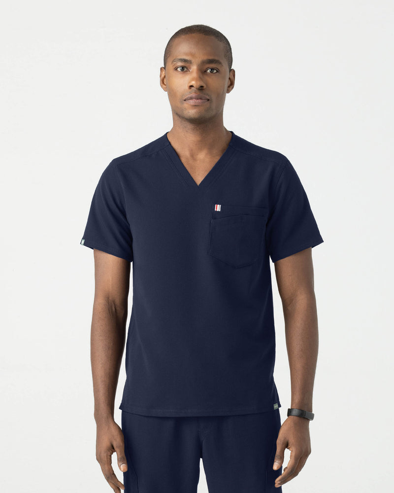 Navy Crevan‎ ‎Essential Scrub Top Fysel - Front View