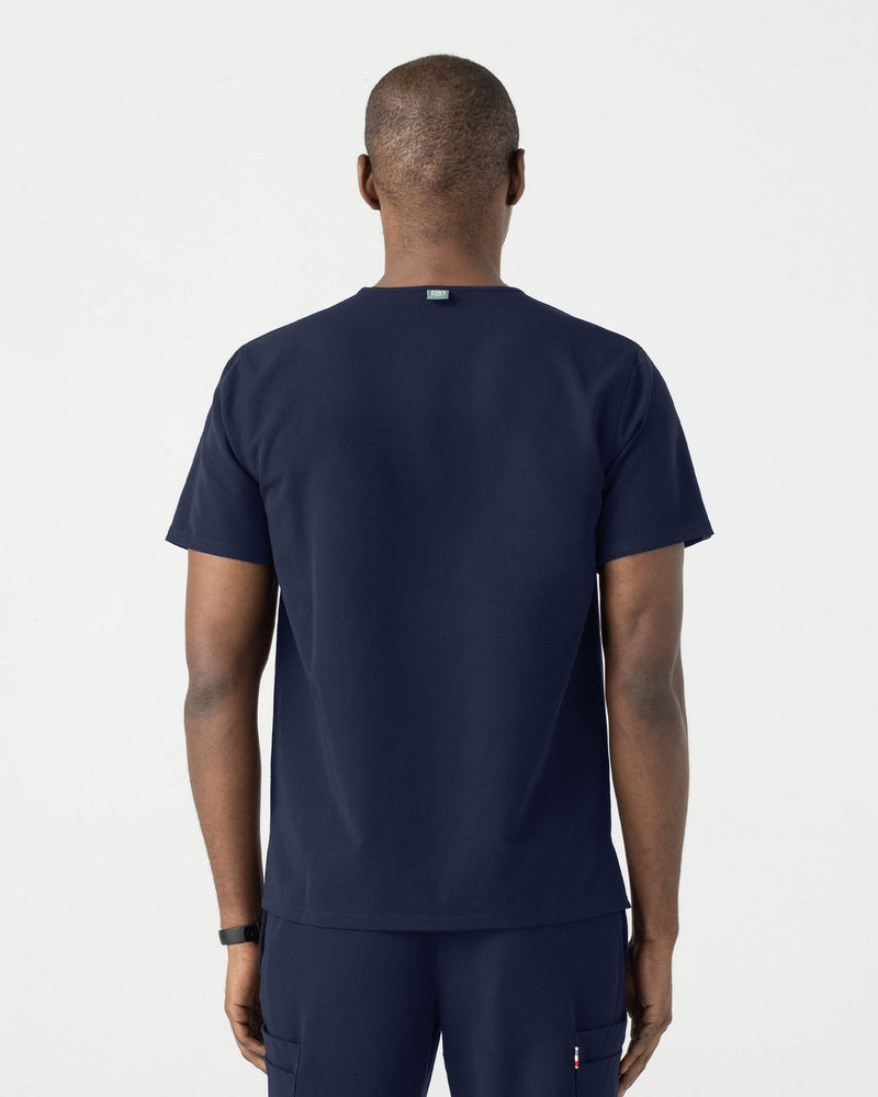 Navy Crevan‎ ‎Essential Scrub Top Fysel - Back View