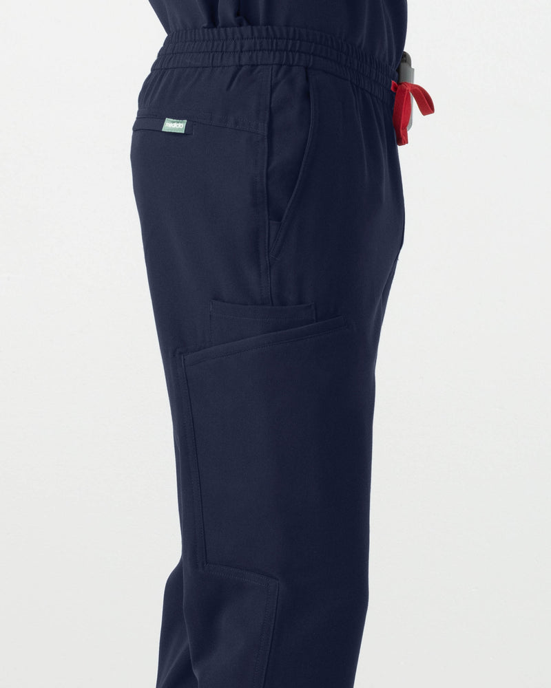 Navy Sable‎ ‎Classic Scrub Pants Fysel - Close Up Side View