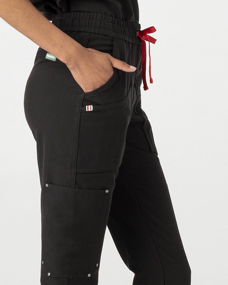 Black Catalina‎ ‎Jogger Scrub Pants Fysel - Close Up Side View