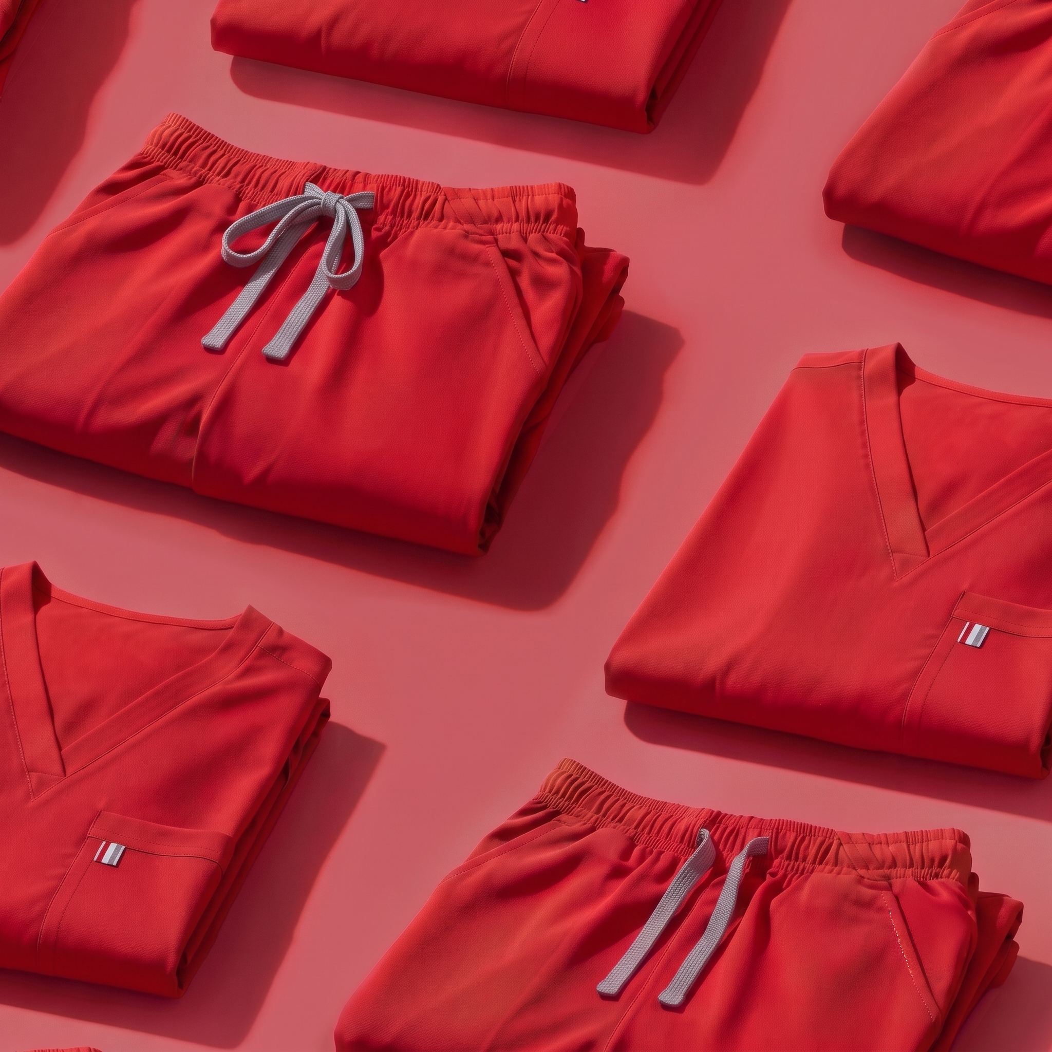Fire Red Flat Lay