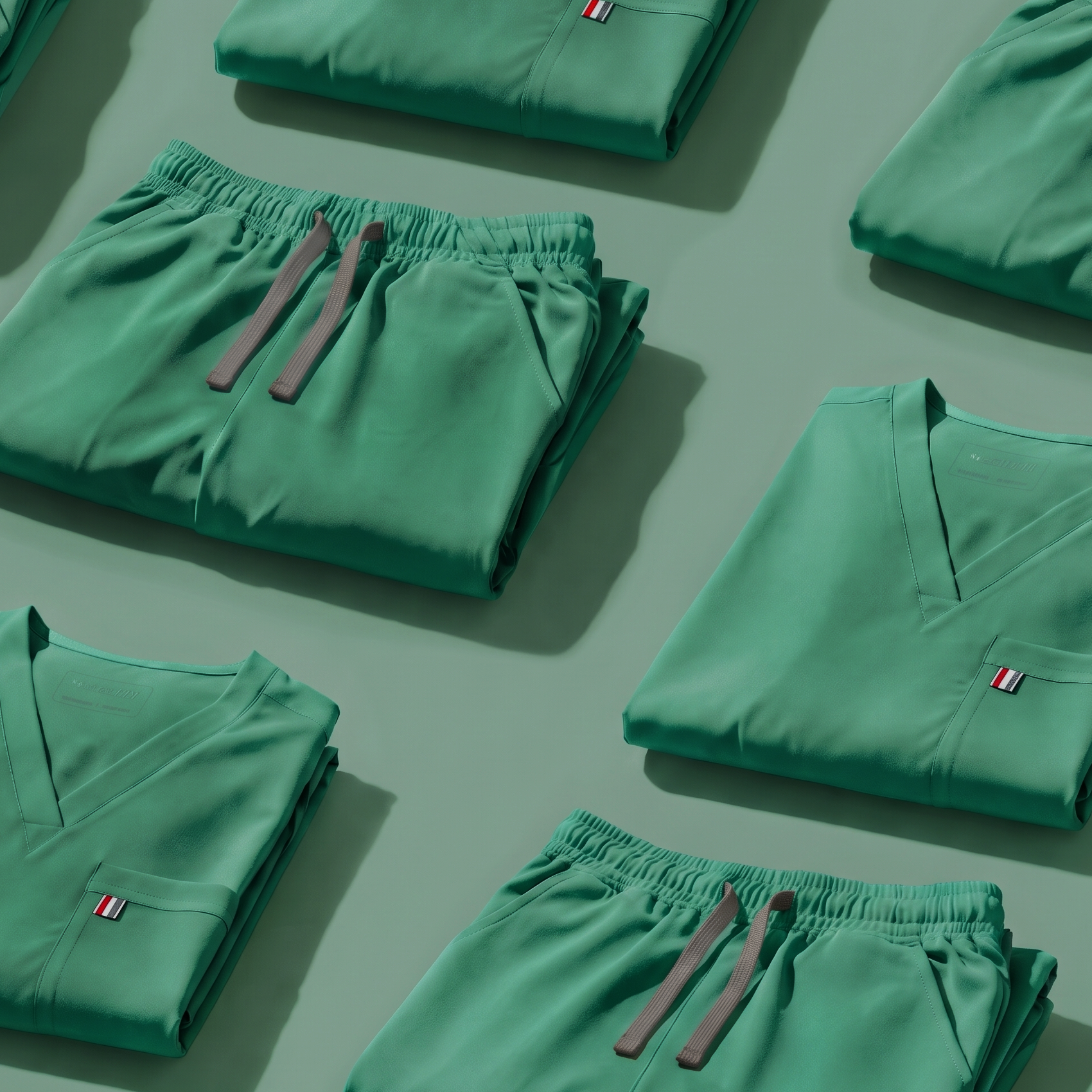 Surgical Green Flat Lay