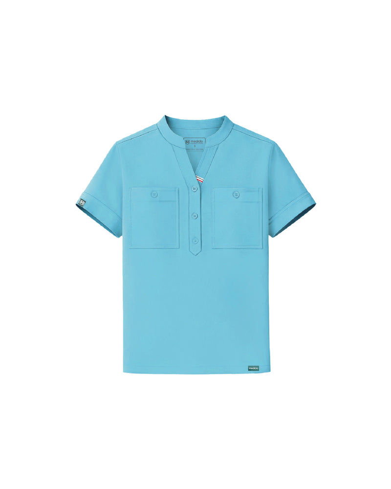 TENCEL™ Fiji‎ ‎Banded Collar Scrub Top (Final Sale)