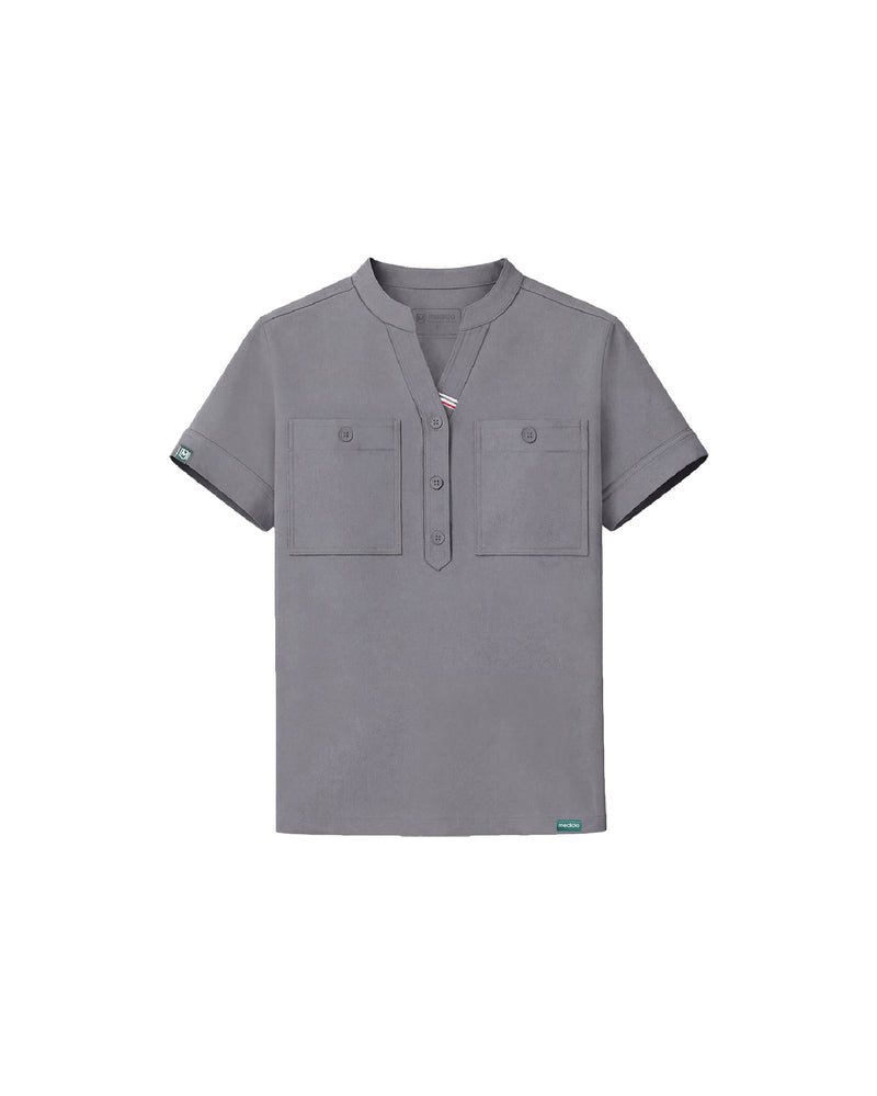 TENCEL™ Fiji‎ ‎Banded Collar Scrub Top (Final Sale)