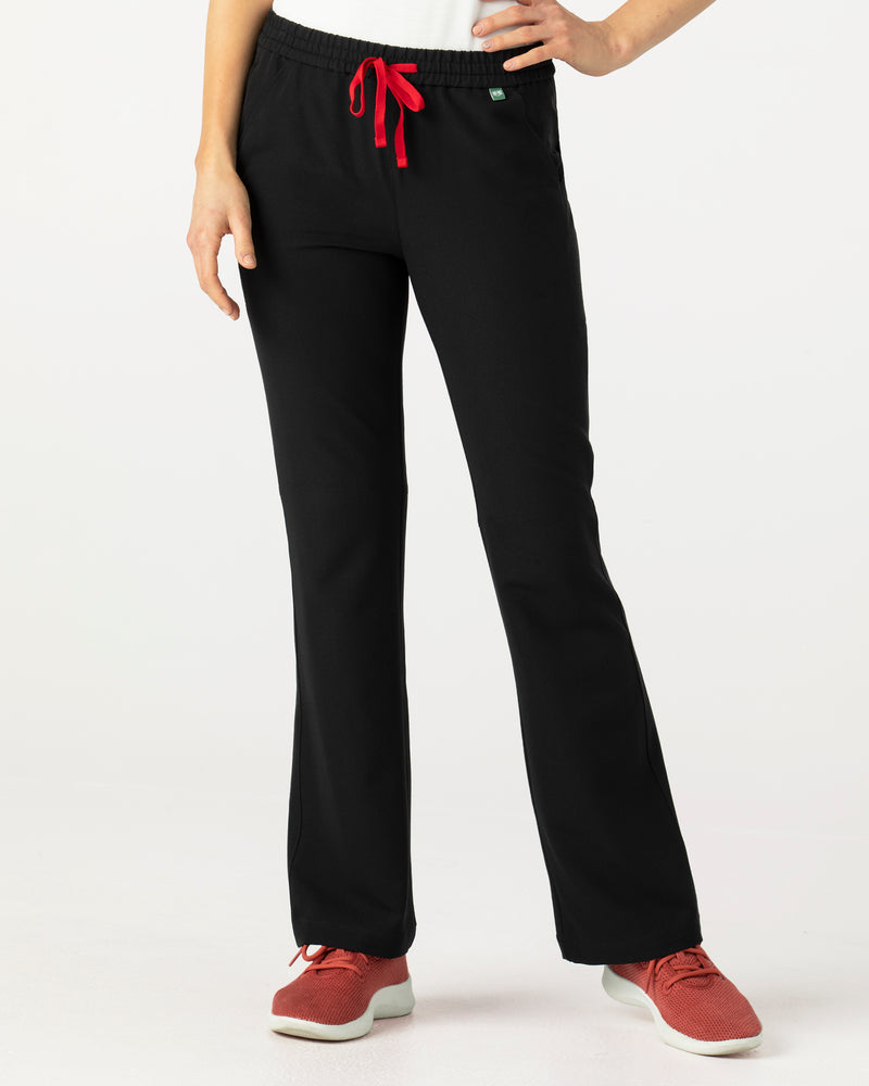Black Bali‎ Flare Scrub Pants Fysel - Front View