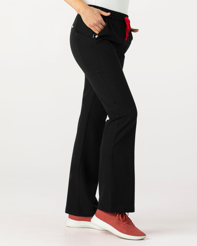 Black Bali‎ Flare Scrub Pants Fysel - Right Side Front View