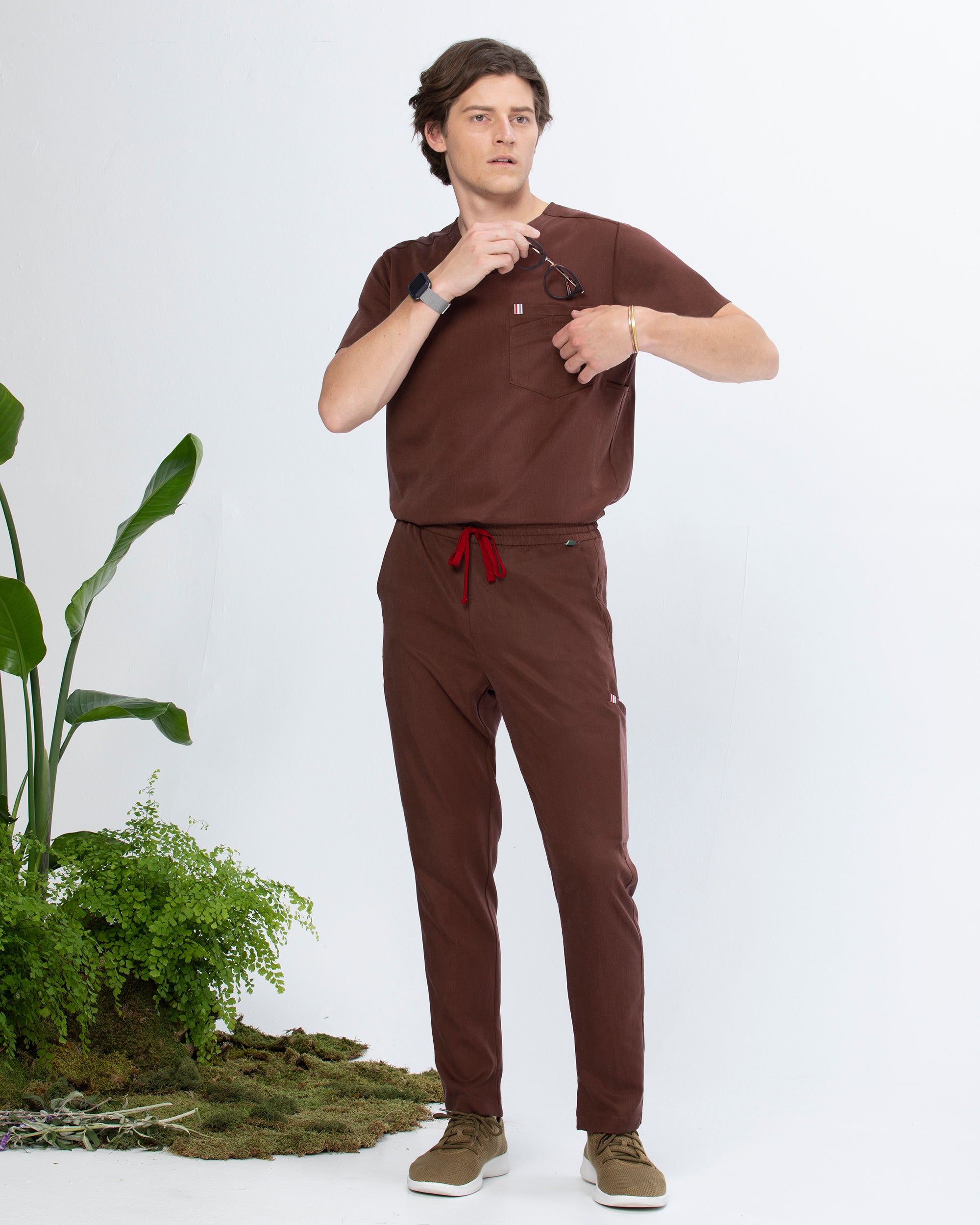 Mediclo Men's Sable Tapered Scrub Pants - Tree