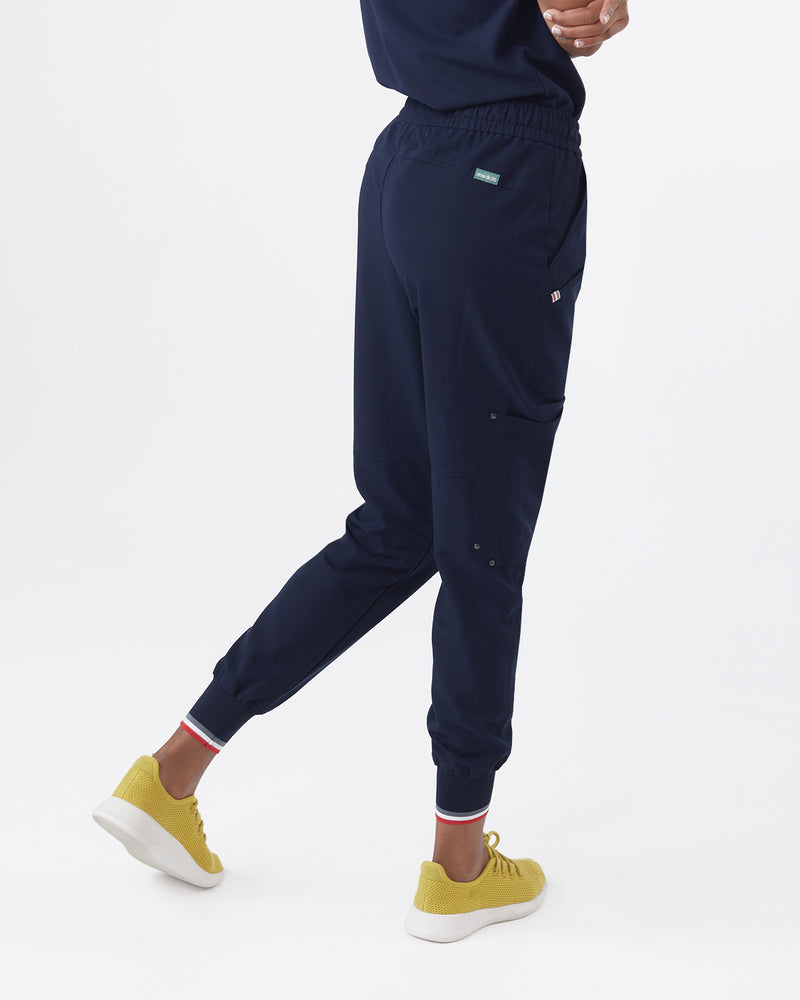 Navy Catalina‎ ‎Jogger Scrub Pants Fysel - Back Logo View